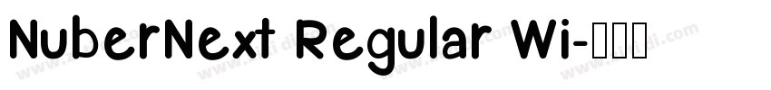 NuberNext Regular Wi字体转换
